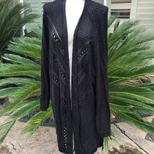 New Avenue Black See Through Cardigan 26/28